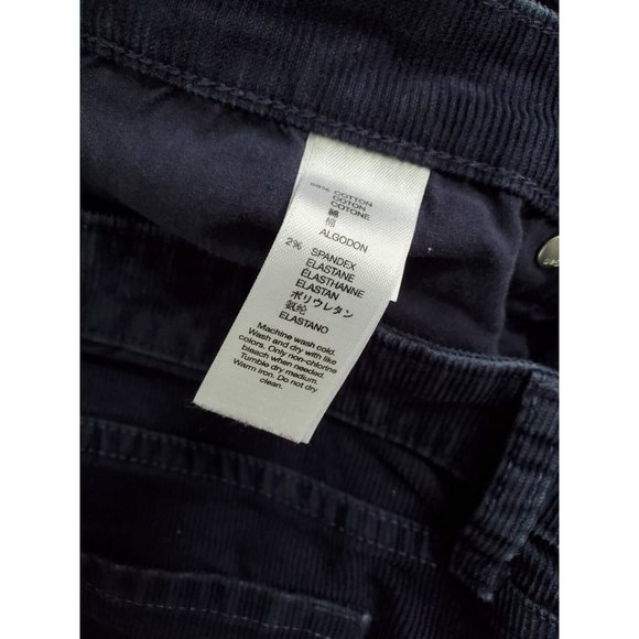 Gap Corduroy Alway Skinny Navy Blue Pants On Size 8 - Picture 4 of 7